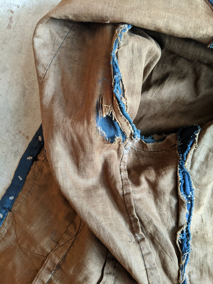 1890s Indigo Calico Dress