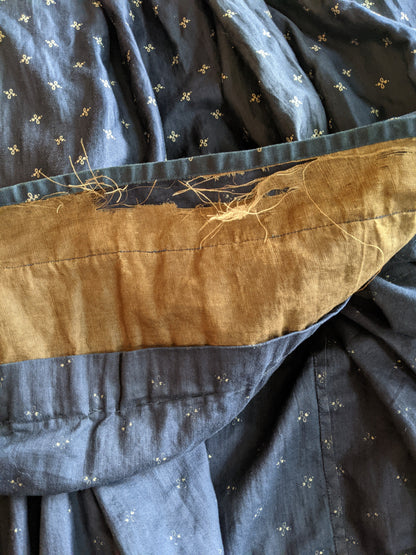 1890s Indigo Calico Dress