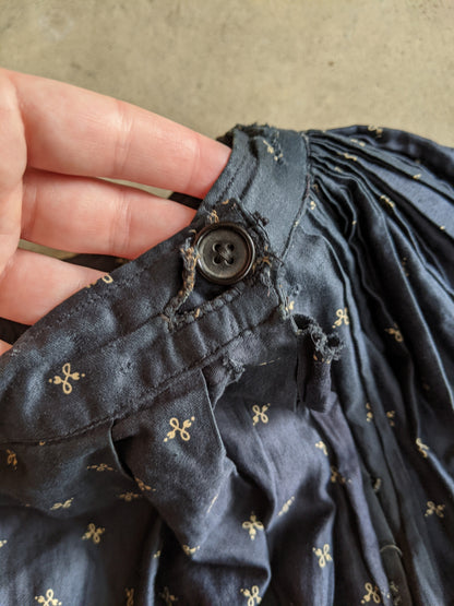 1890s Indigo Calico Dress