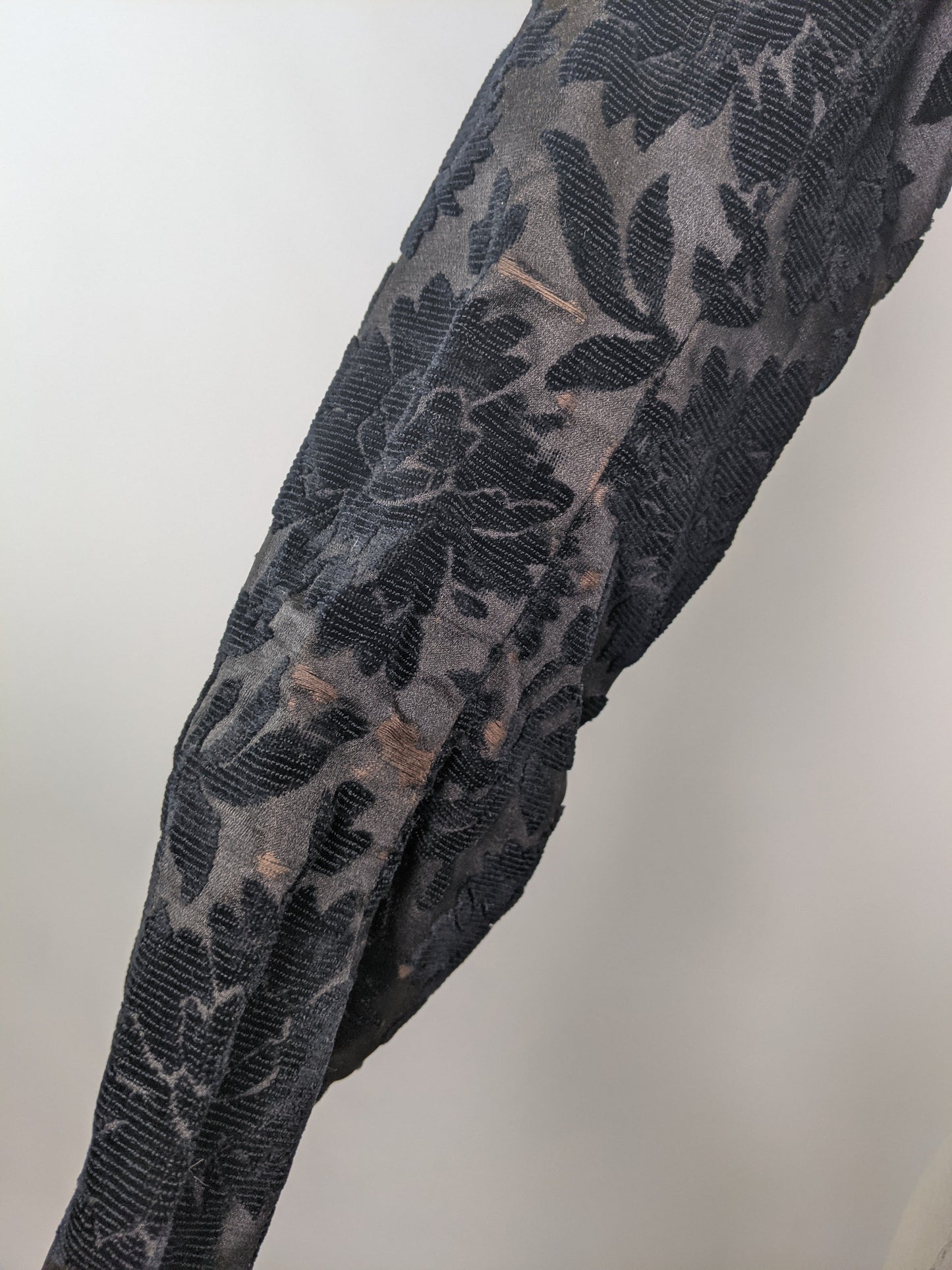 1880s Black Brocade Bodice