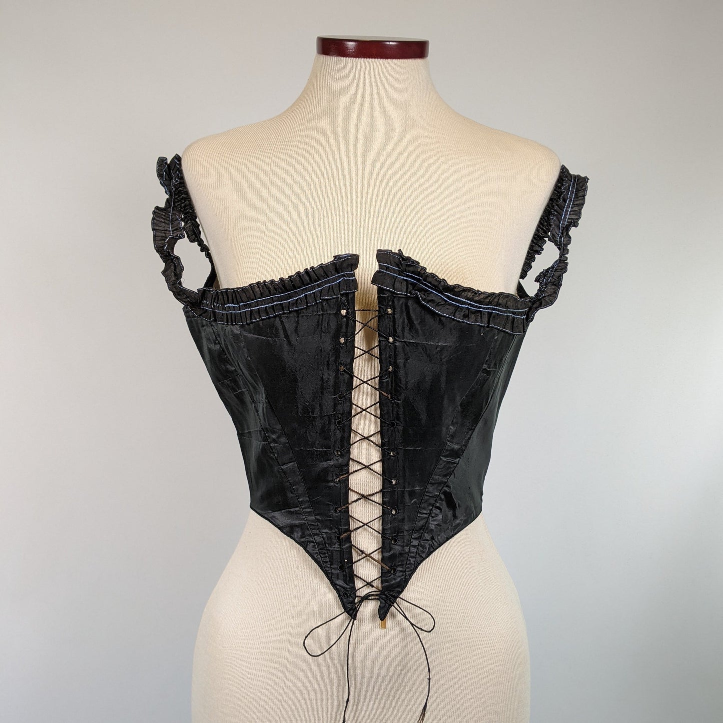 1860s Black Swiss Waist