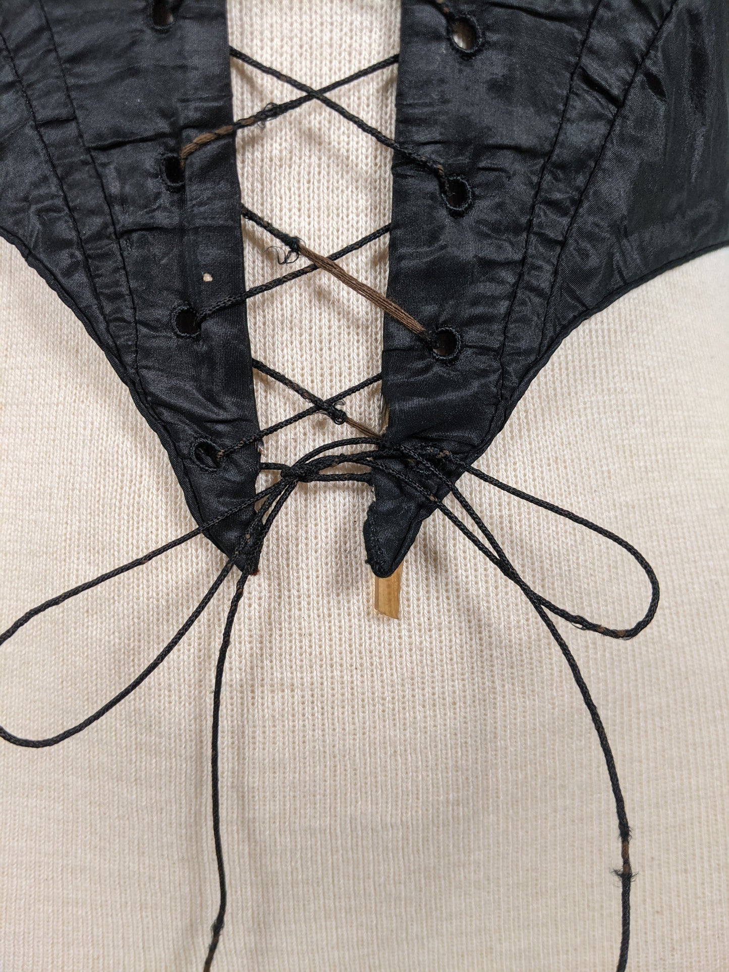 1860s Black Swiss Waist