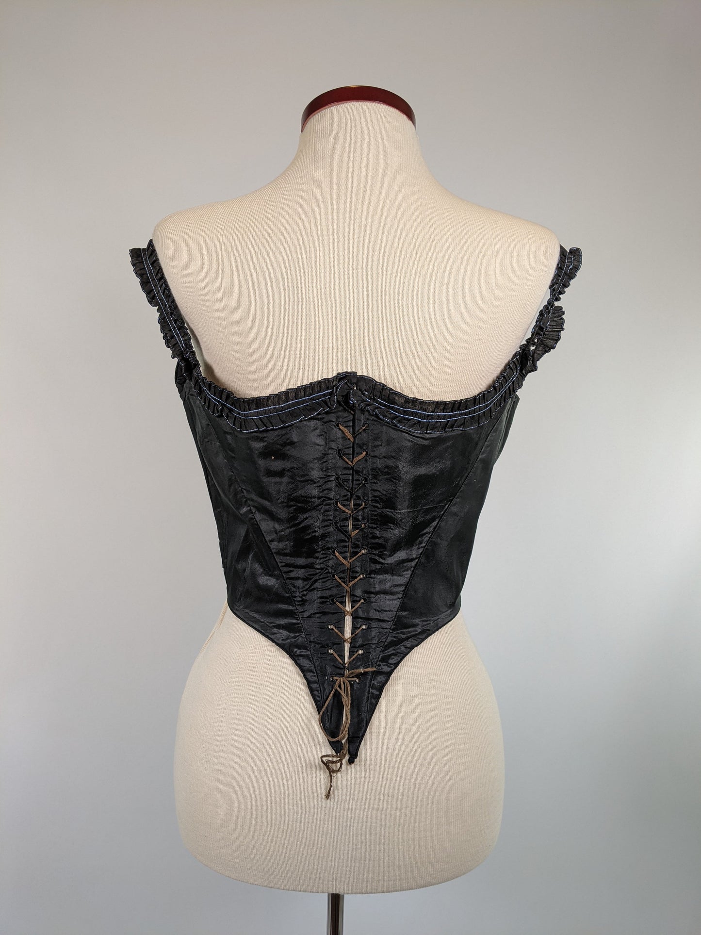 1860s Black Swiss Waist