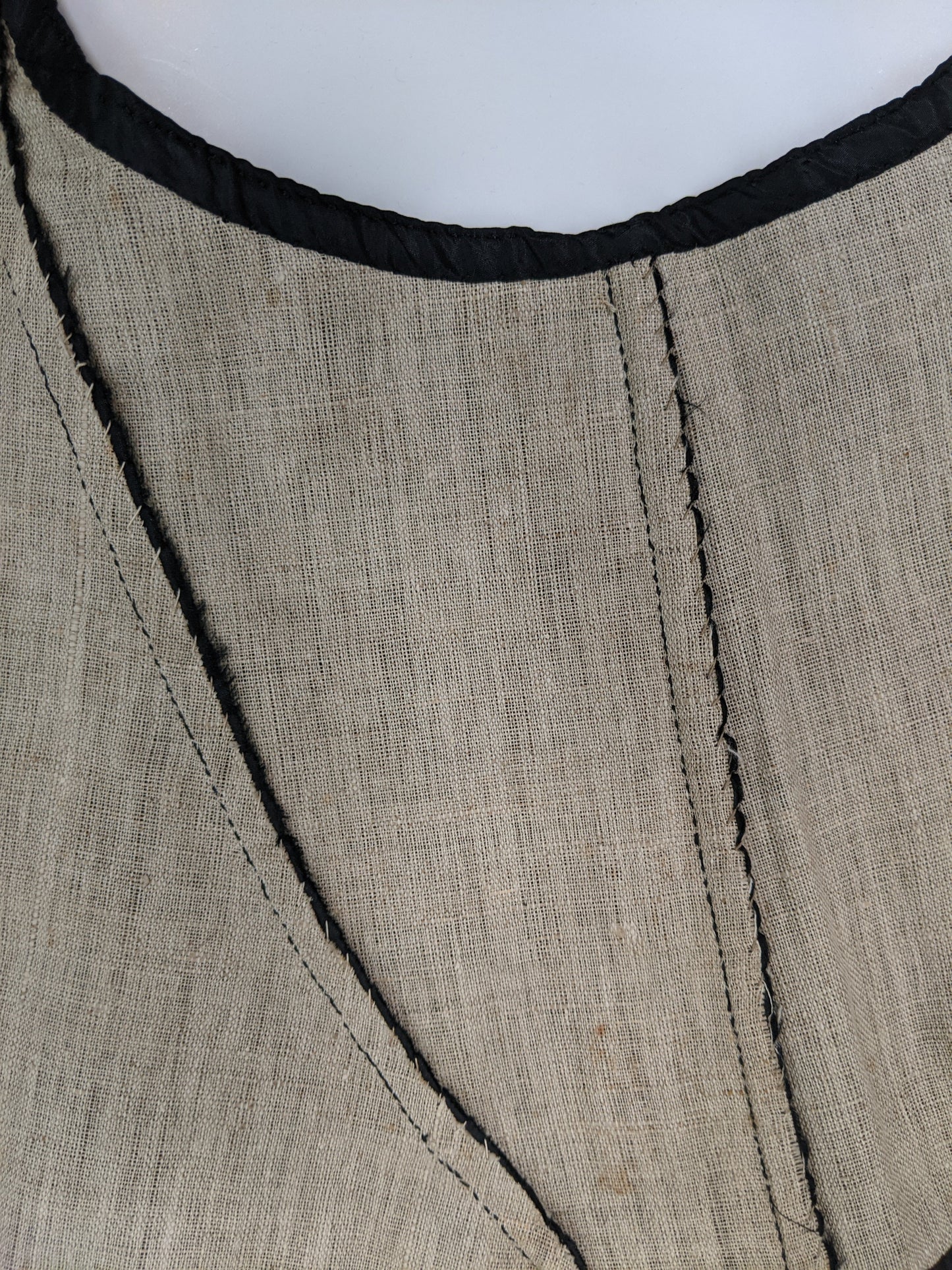 1860s Black Swiss Waist