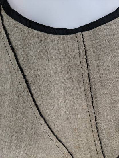 1860s Black Swiss Waist