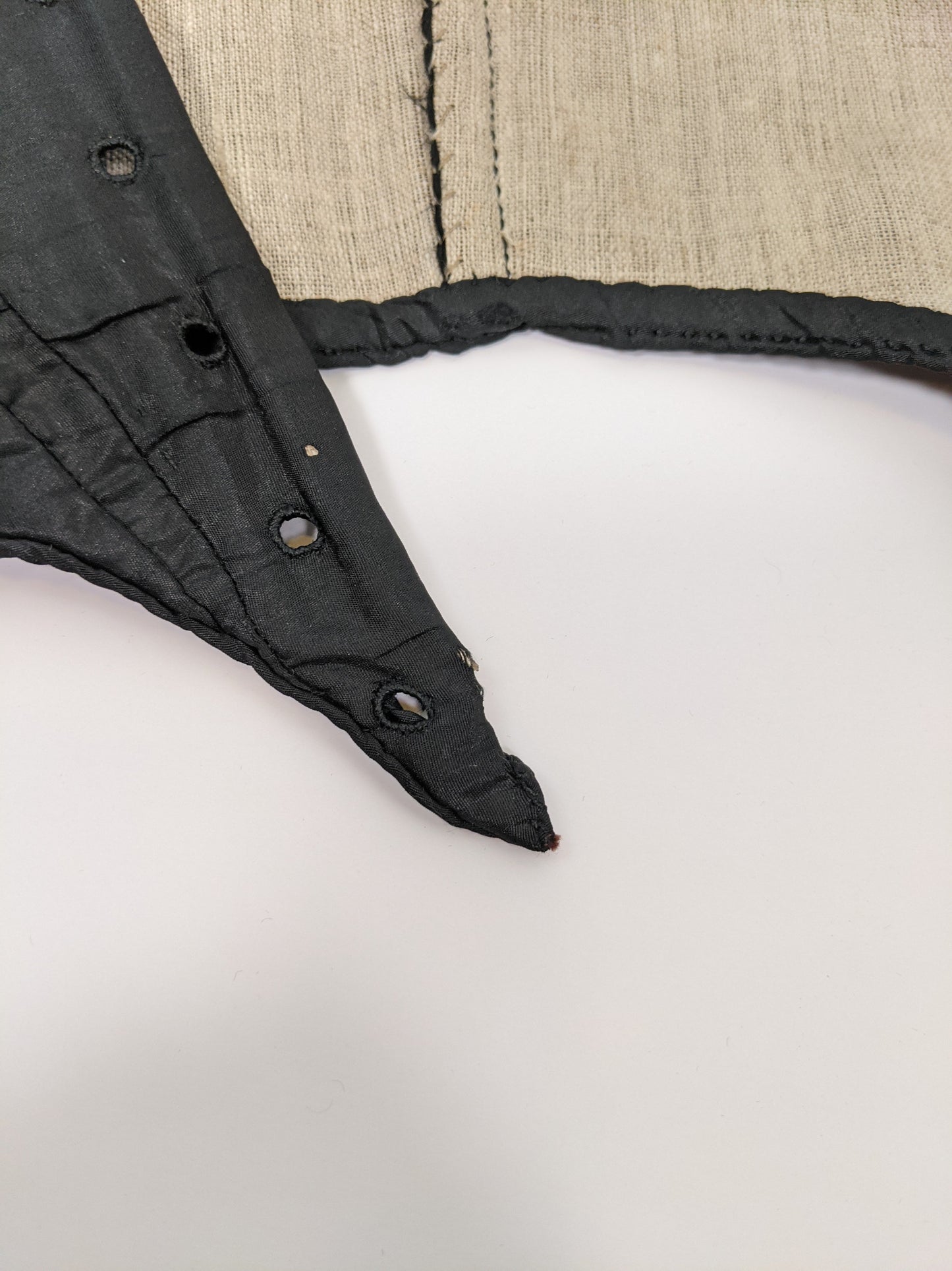 1860s Black Swiss Waist