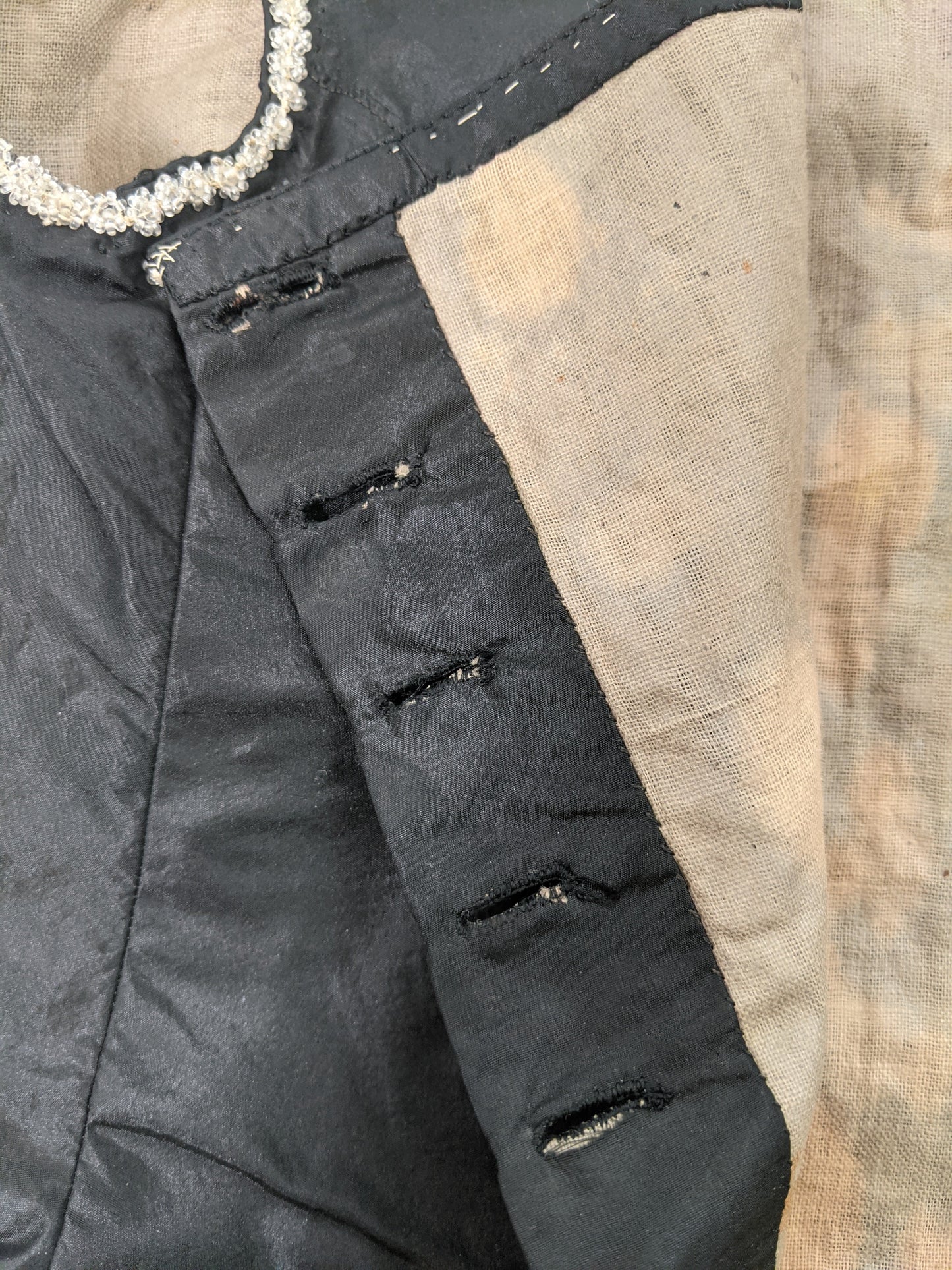 1860s Swiss Waist or Corsage | Button Closures