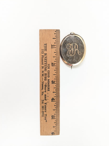1820s-30s Woven Hair Brooch + Pendant