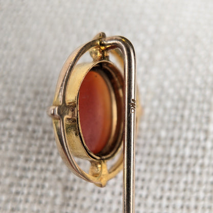 10k Gold Cameo Stick Pin