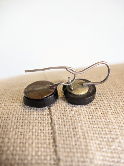 Carved Jet Horseshoe Demi-Parure Earrings + Pendant
