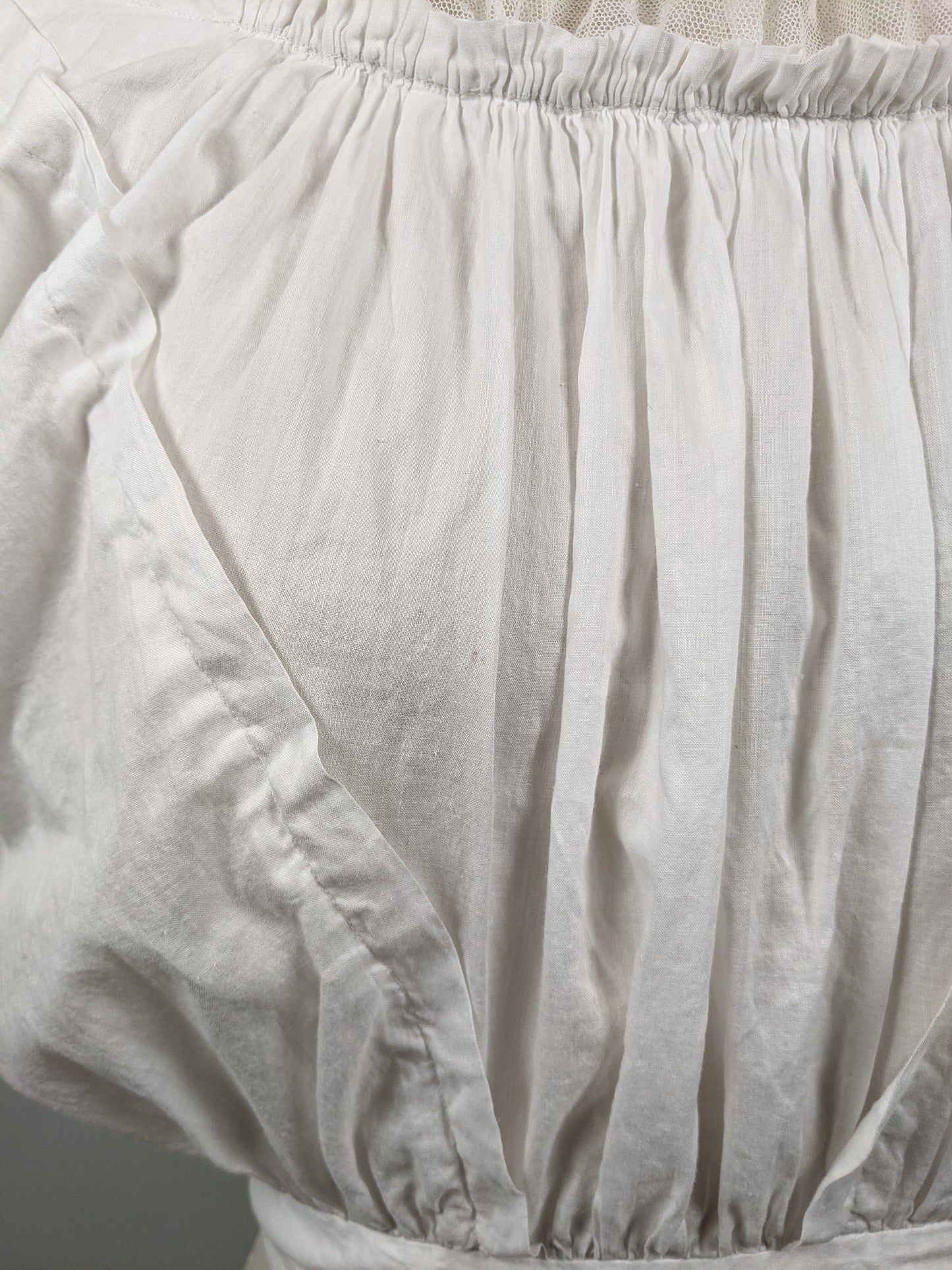 1910s Cotton Corset Cover / Dress Top