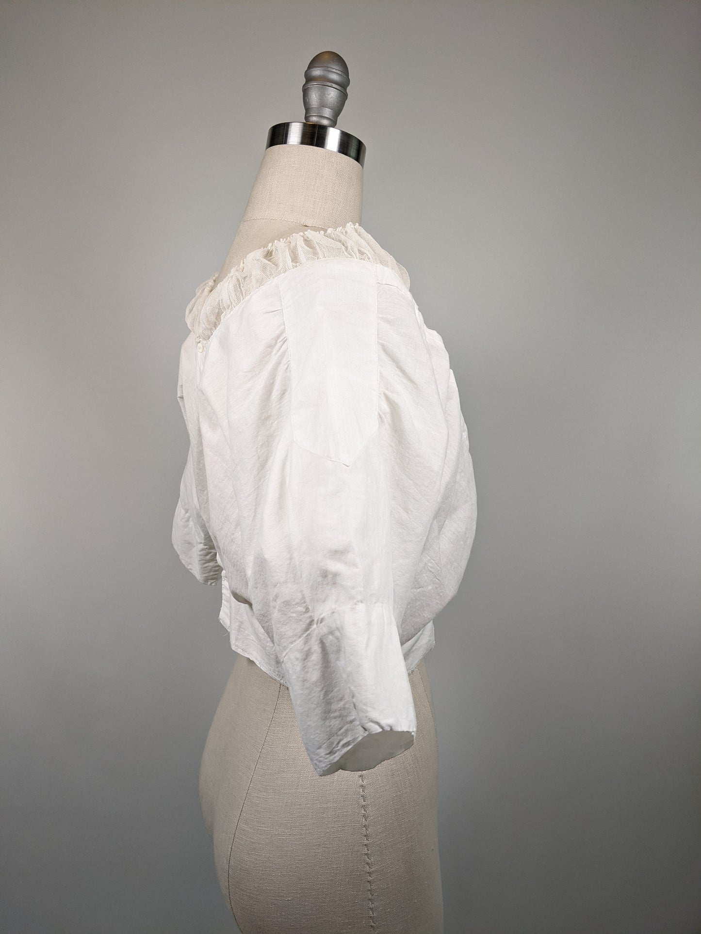 1910s Cotton Corset Cover / Dress Top