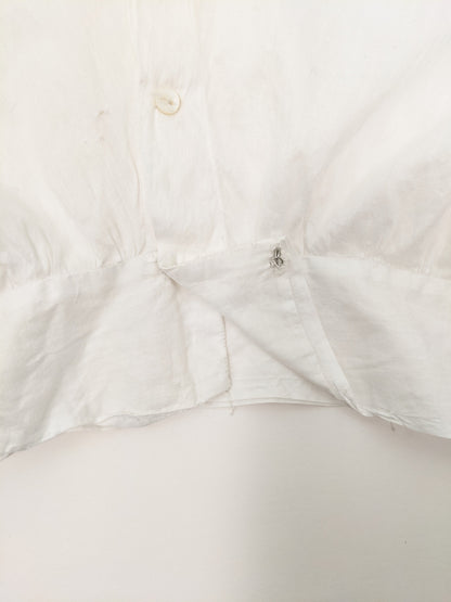 1910s Cotton Corset Cover / Dress Top