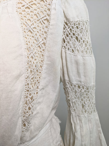 1900s Linen Shirtwaist | As Is