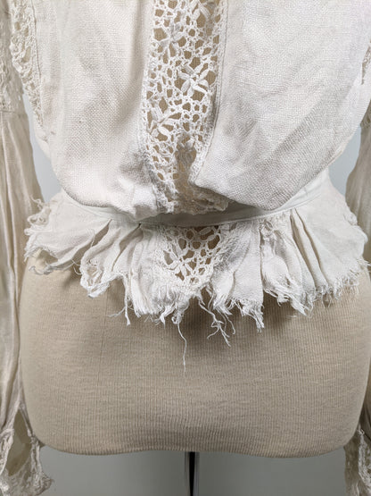 1900s Linen Shirtwaist | As Is
