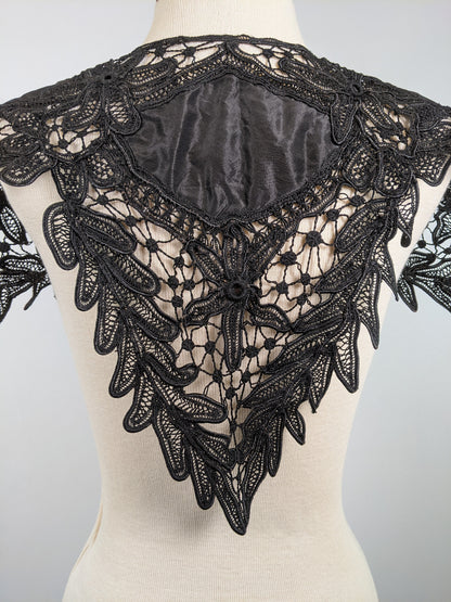 1890s-1900s Black Lace Collar