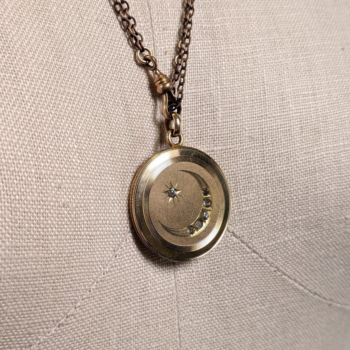 1910s-20s Moon + Star Locket