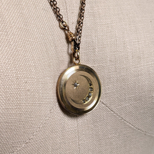 1910s-20s Moon + Star Locket