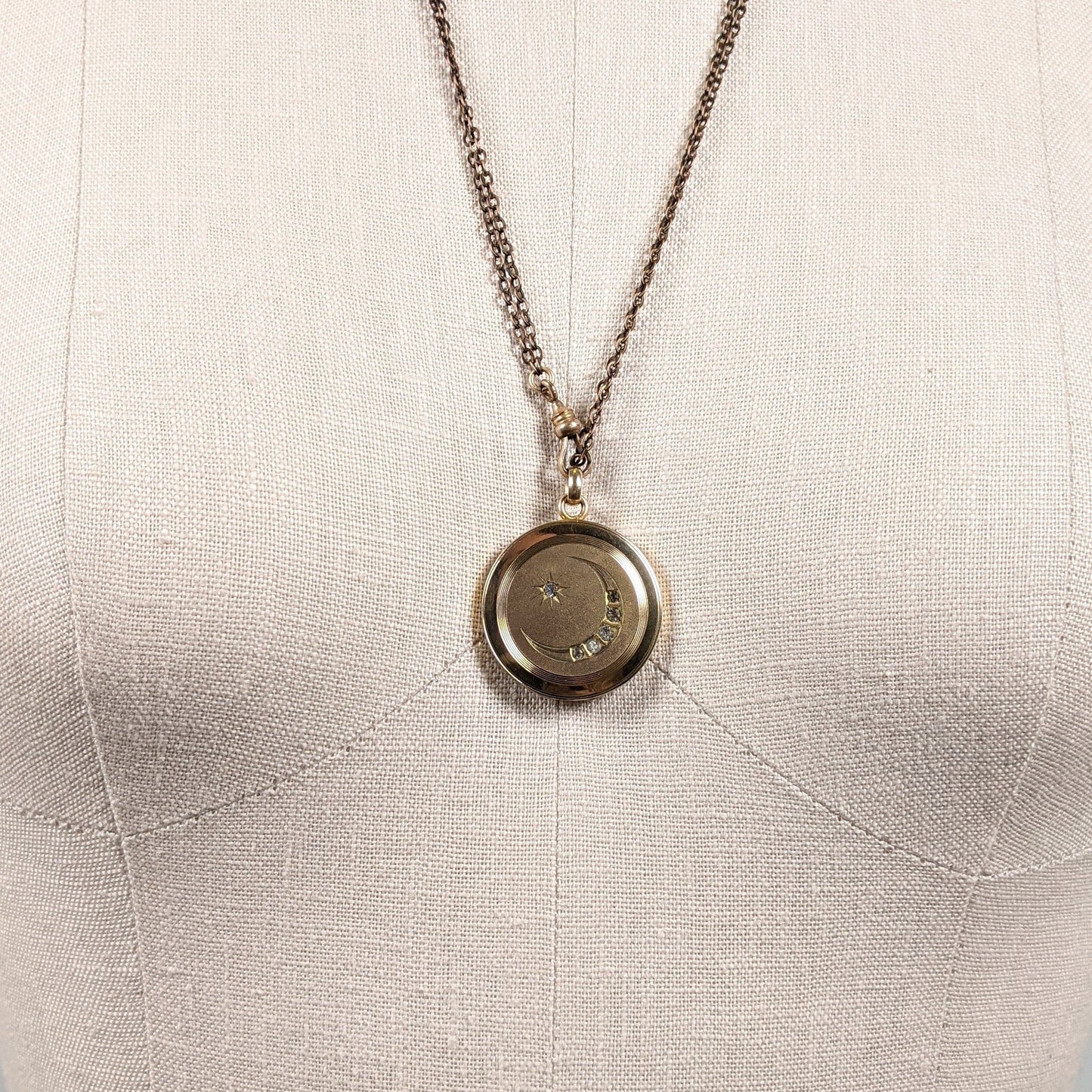 1910s-20s Moon + Star Locket