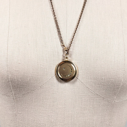 1910s-20s Moon + Star Locket