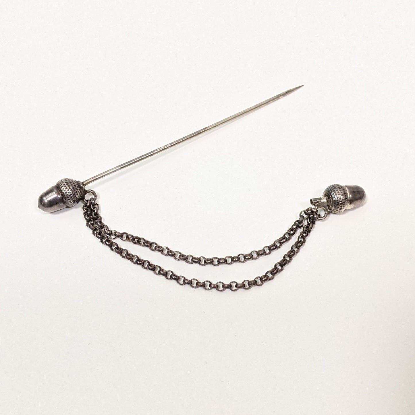 1890s-1900s Acorn Cloak / Collar Pin