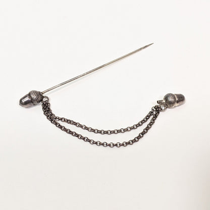 1890s-1900s Acorn Cloak / Collar Pin