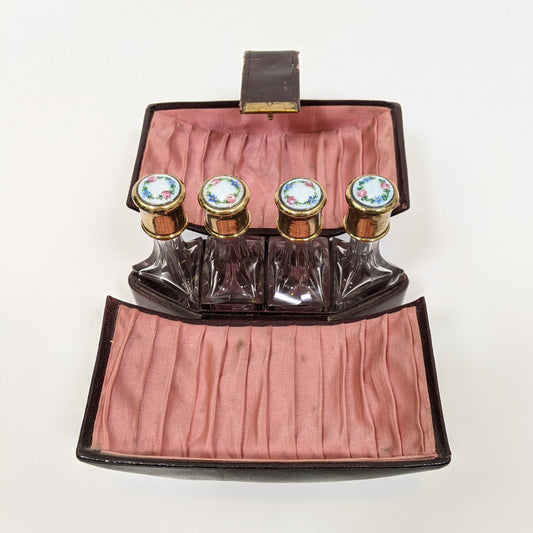 1910s Perfume Bottle Set + Case