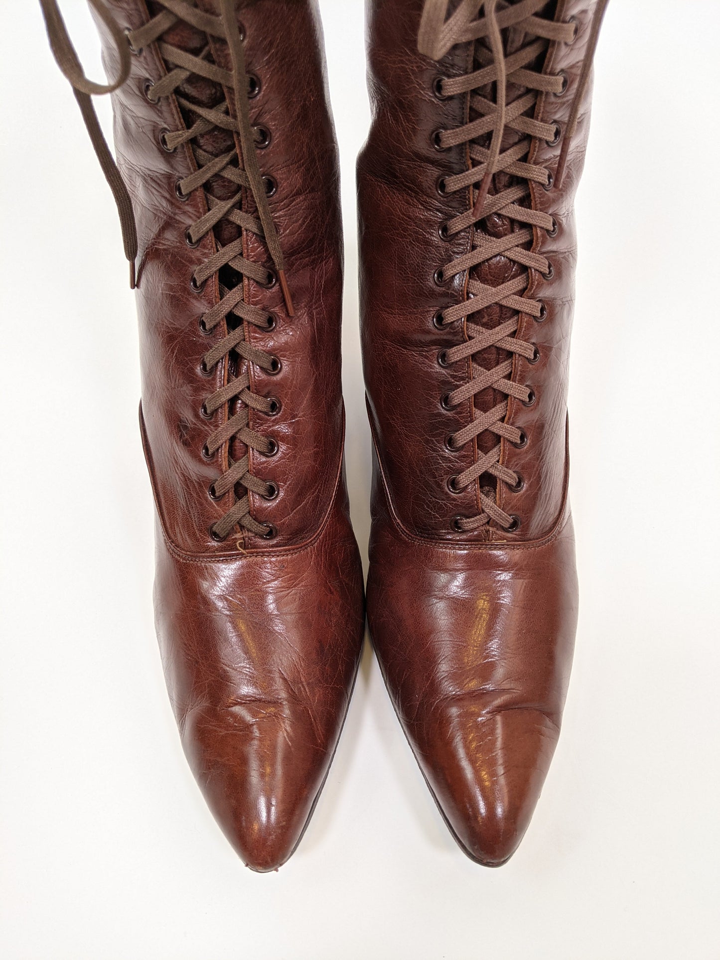 1910s-20s Brown Boots | Approx Sz 7-7.5
