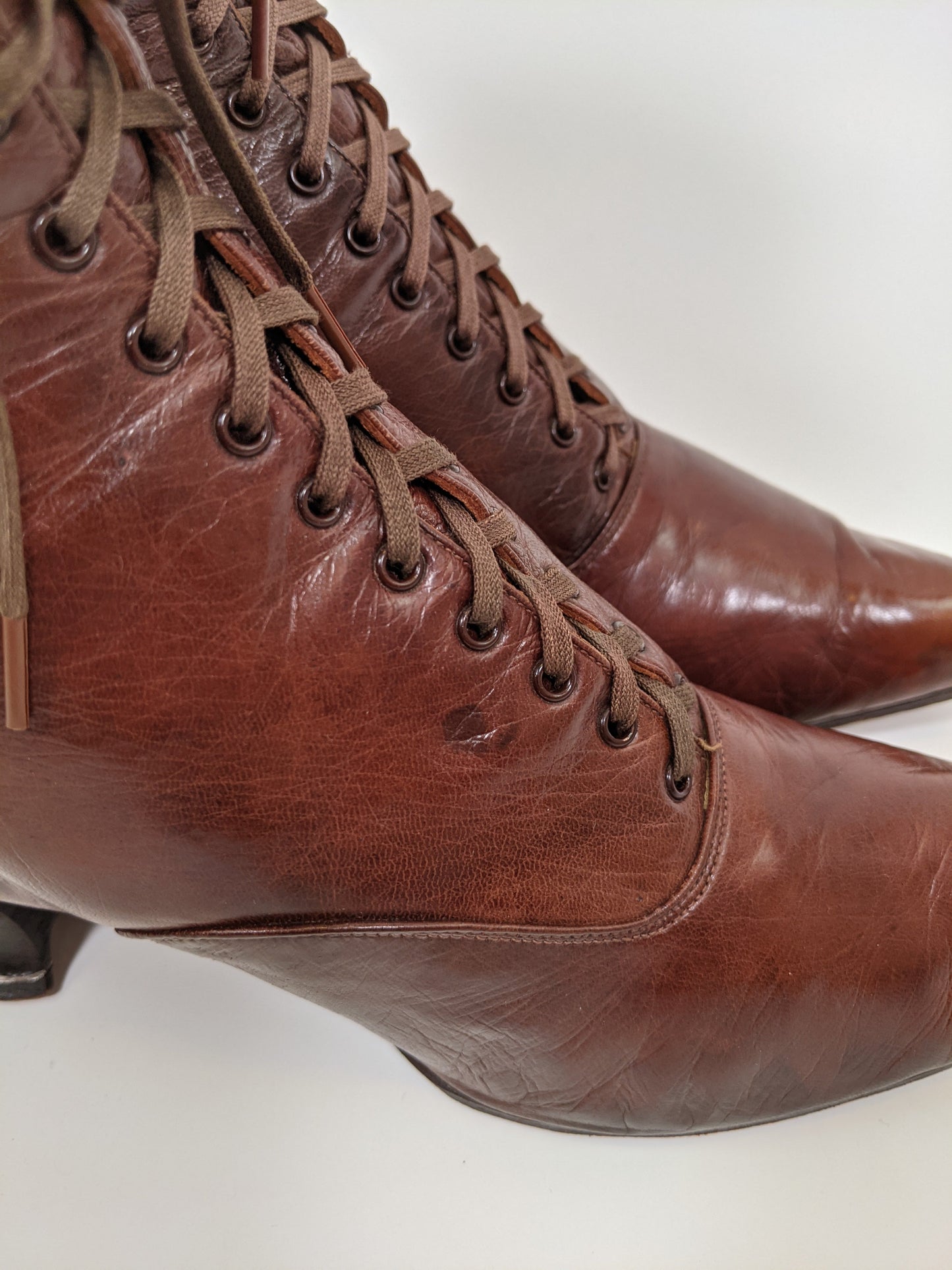 1910s-20s Brown Boots | Approx Sz 7-7.5
