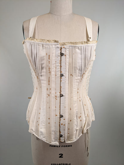 Side Lacing Maternity Corset C. 1890s