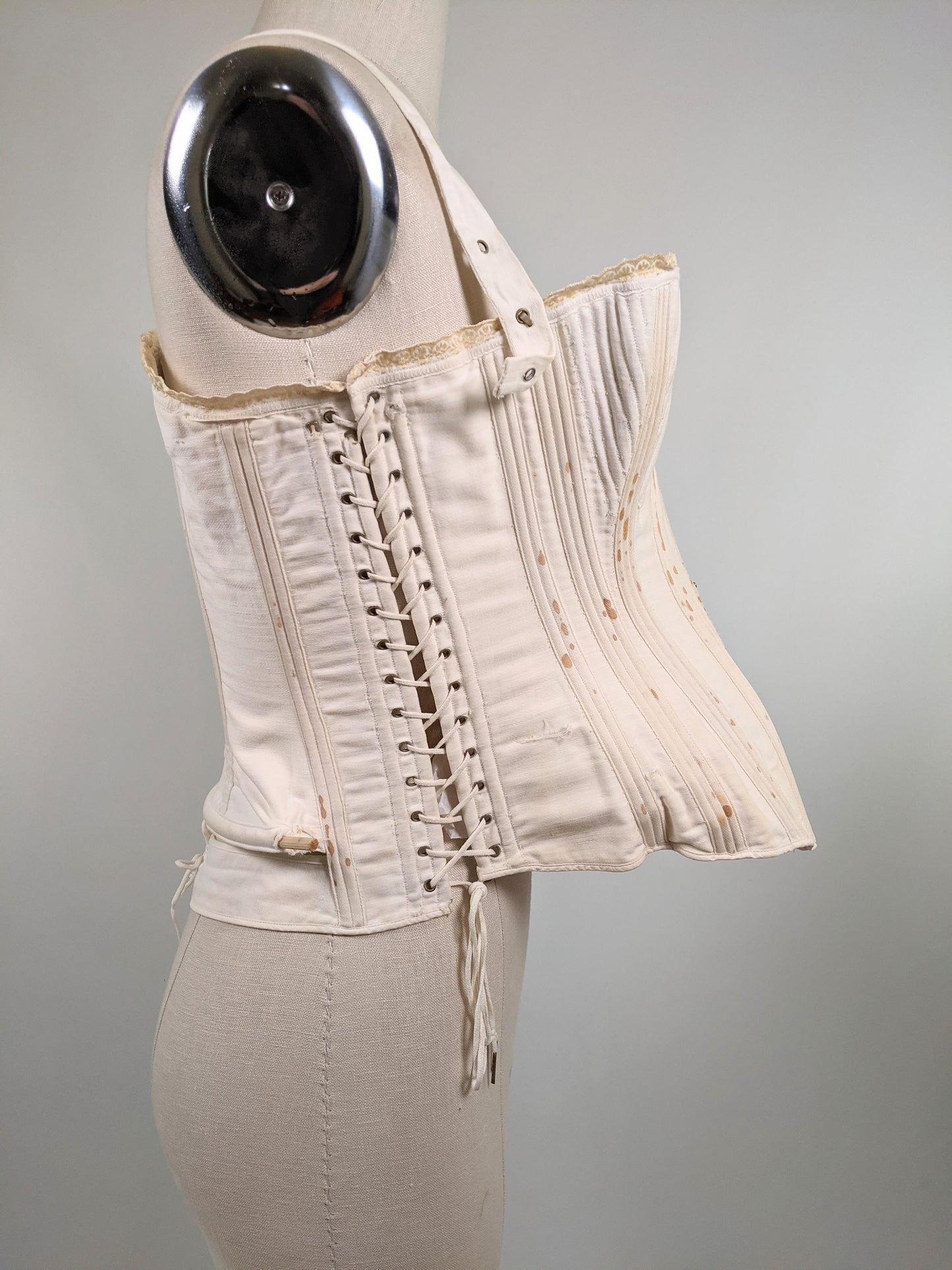 Side Lacing Maternity Corset C. 1890s