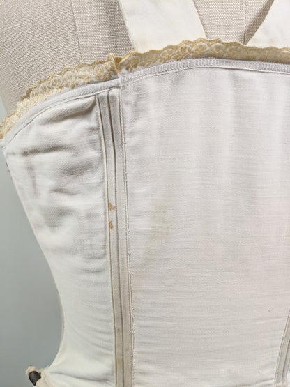 Side Lacing Maternity Corset C. 1890s