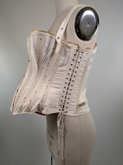 Side Lacing Maternity Corset C. 1890s