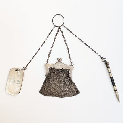 1900s-1910s Sterling Silver Chatelaine