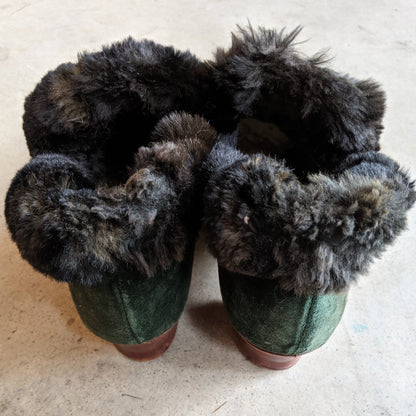 1890s-1900s Green Slippers