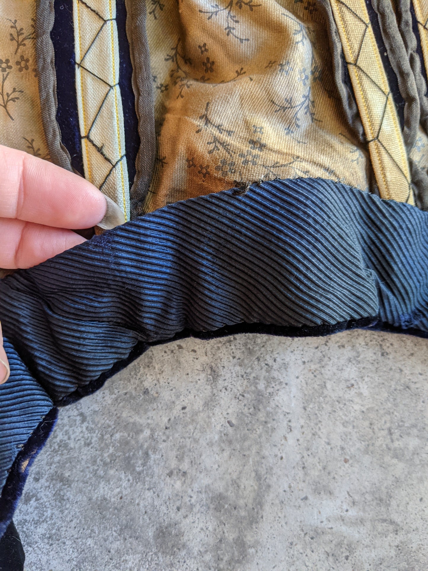 1880s Velvet Bodice or Waistcoat