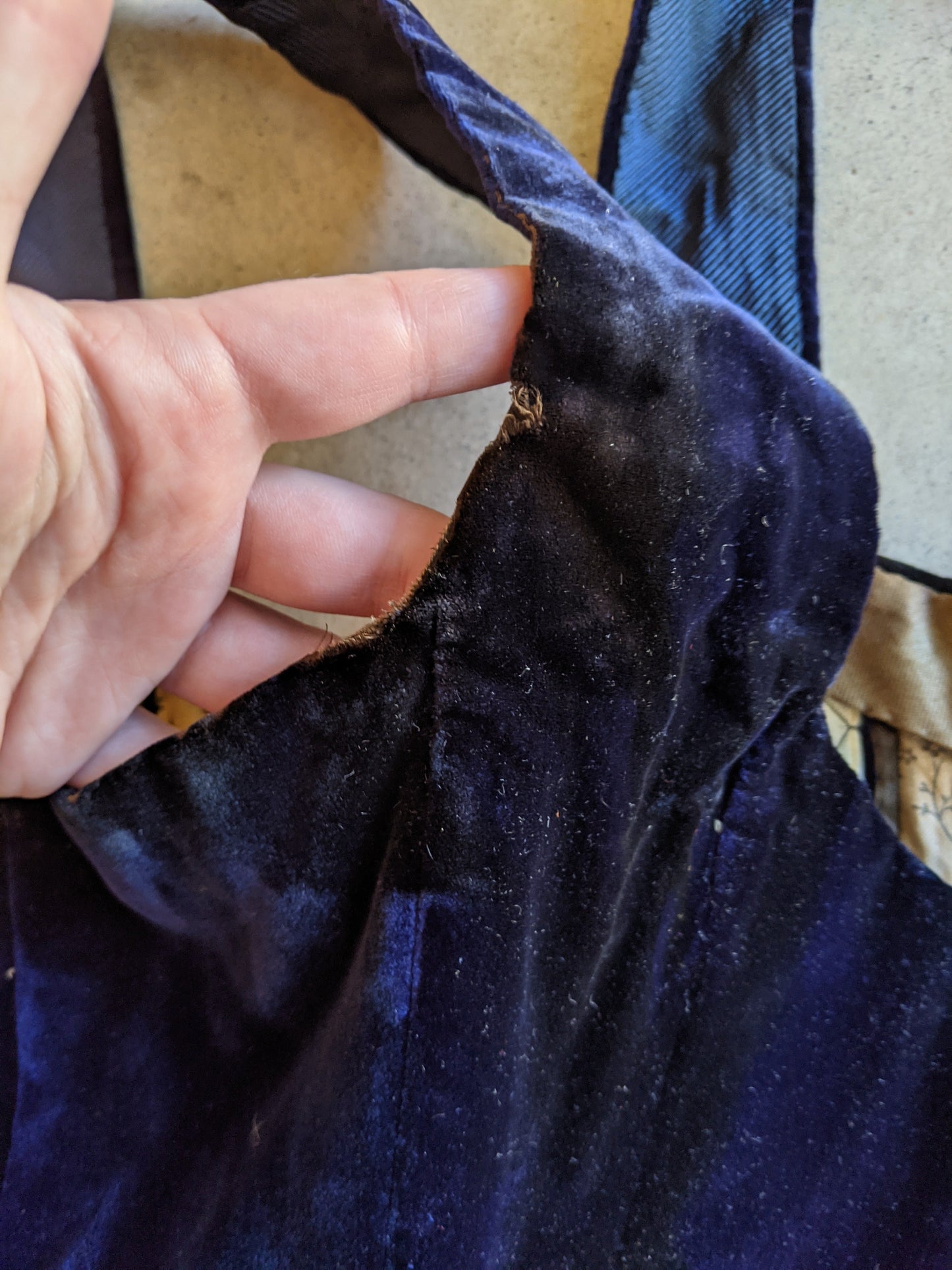 1880s Velvet Bodice or Waistcoat
