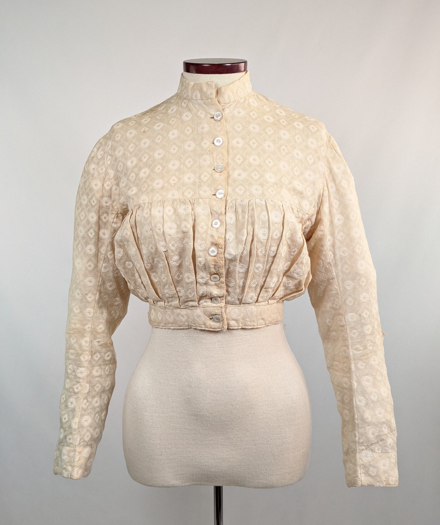 1870s-80s Cotton Shirtwaist