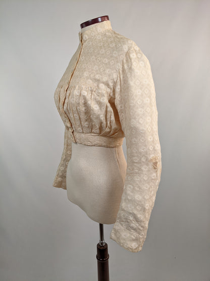 1870s-80s Cotton Shirtwaist