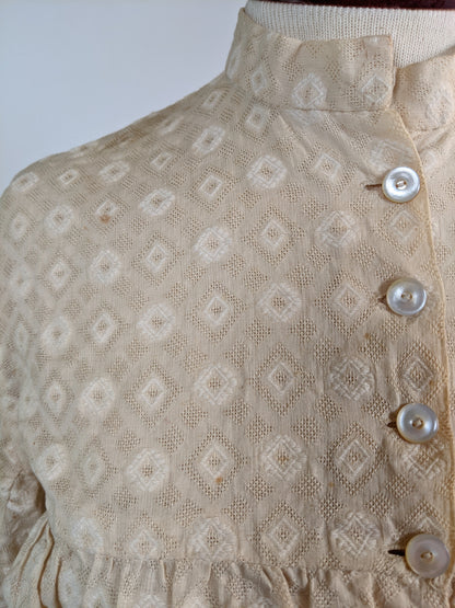 1870s-80s Cotton Shirtwaist