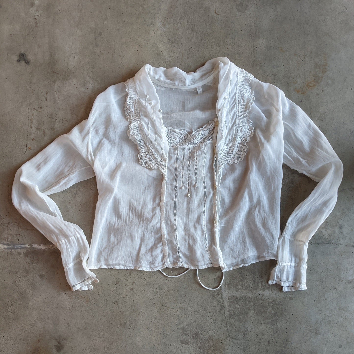 1910s White Cotton Blouse | #1