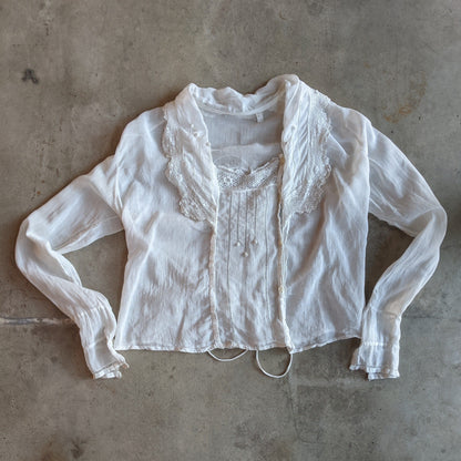 1910s White Cotton Blouse | #1