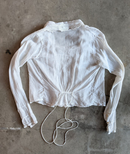 1910s White Cotton Blouse | #1