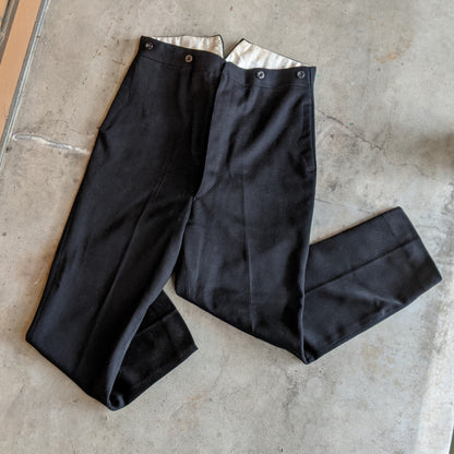 1900s-1910s Black Wool Trousers