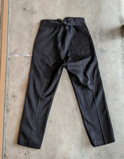 1900s-1910s Black Wool Trousers