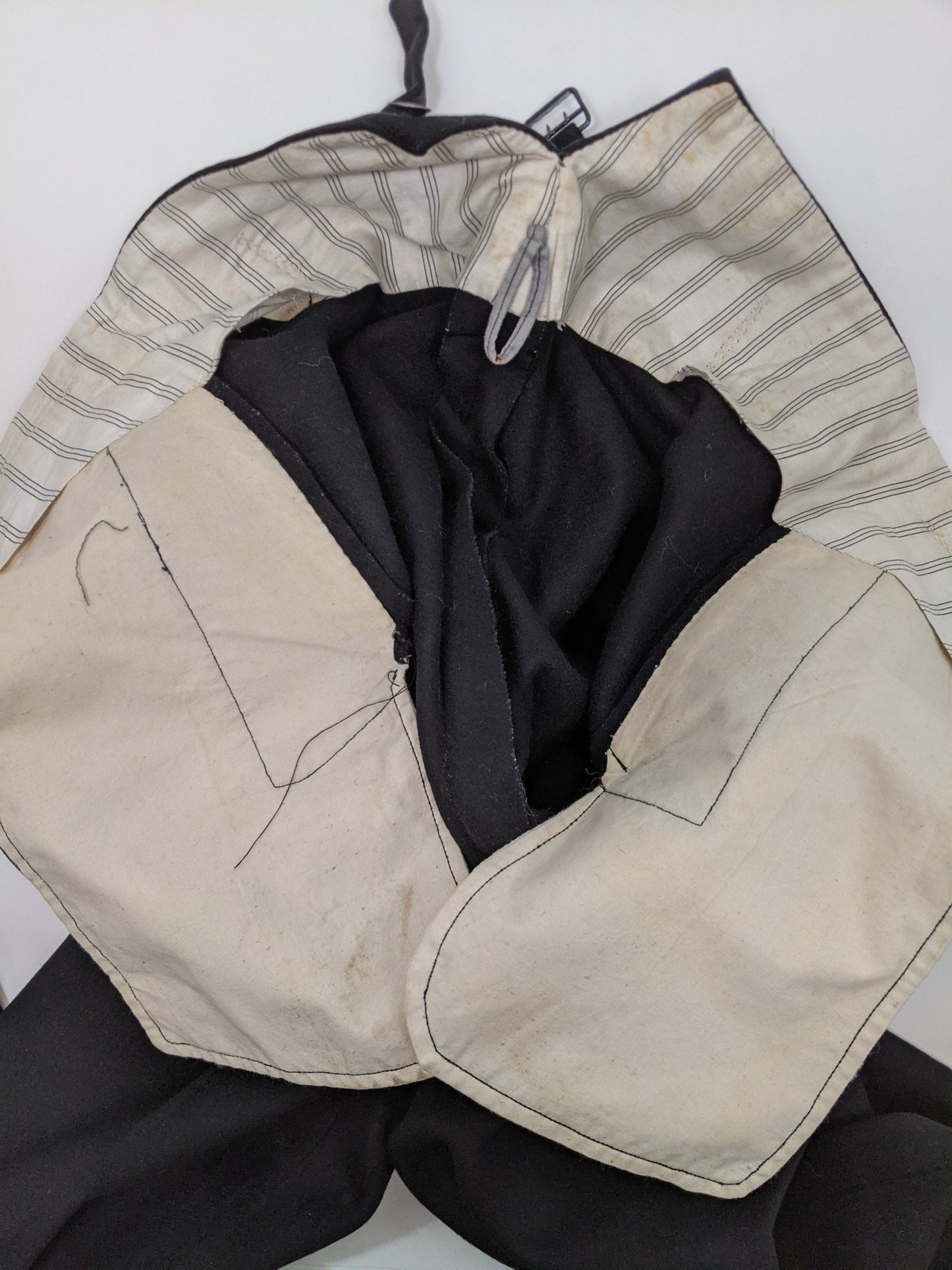 1900s-1910s Black Wool Trousers