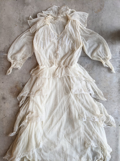 1910s Net Lace Dress