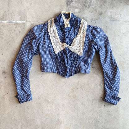 1900s Blue Polka Dot Bodice