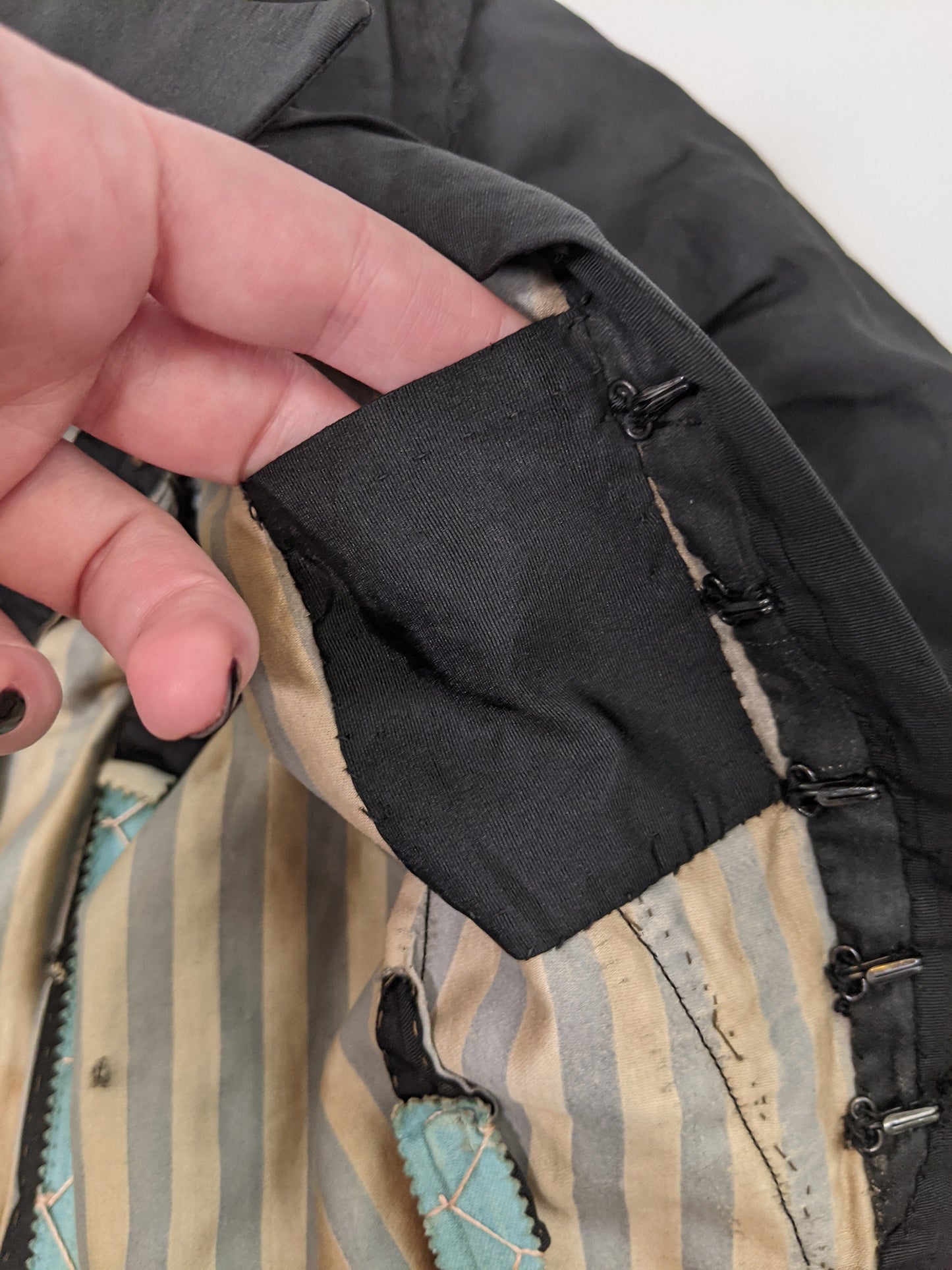 1890s Black Bodice XXS