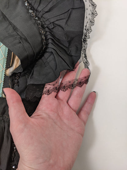 1890s Black Bodice XXS